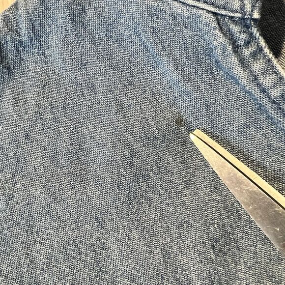 Vintage Ozark Mountain Jean Company Cropped Denim Shirt L Western Cowgirl Rodeo - Picture 11 of 16